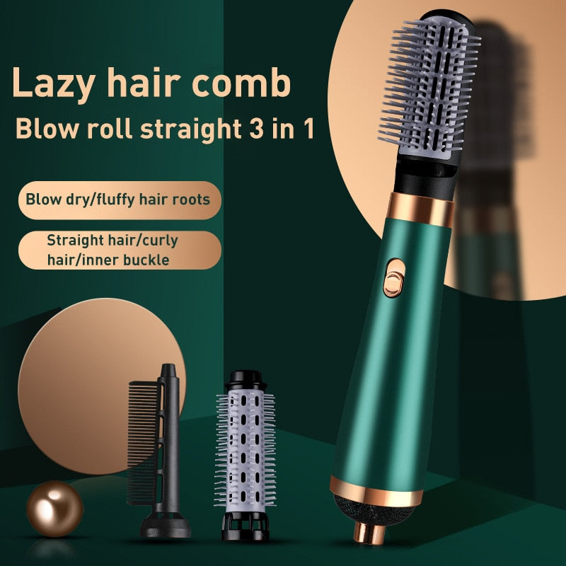 Secador de pelo profesional con peine 3 en 1 con accesorio Flyaway, secador de pelo multifunción, herramienta de estilo de salón de secado rápido